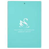 Beautiful Swan Minimalistisches Logo und Name Klemmbrett (Rückseite)
