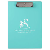Beautiful Swan Minimalistisches Logo und Name Klemmbrett (Vorderseite)