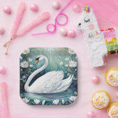 Beautiful Swan Pappteller (Party)