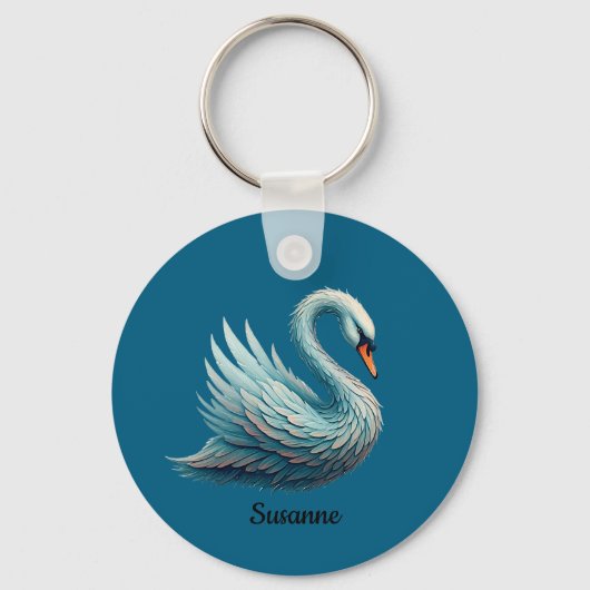 Beautiful Swan Schlüsselanhänger (Vorderseite)