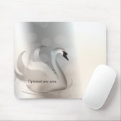 Beautiful Swan Silver Elegant Custom Mousepad (Mit Mouse)