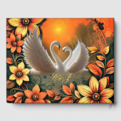 Beautiful swans in love.  gästebuch (Rückseite)