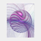Beautiful Swing Modern Abstract Fractal Art Pink Fleecedecke (Vorderseite)