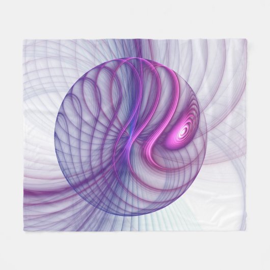 Beautiful Swing Modern Abstract Fractal Art Pink Fleecedecke (Vorderseite (Horizontal))