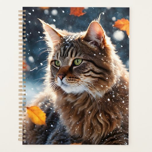 Beautiful Tabby Cat Herbstlaube Planer (Vorderseite)