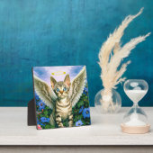 Beautiful Tabby Kitten Angel Wings Halo Fotoplatte (InSitu)