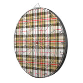 Beautiful Tan Tartan Kariert Dartscheibe (Vorderseite rechts)