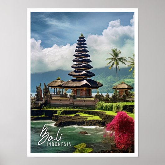 Beautiful Temple Bali Indonesien Poster (Vorne)