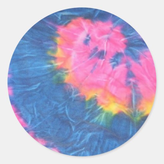 Beautiful Tie Dye Stickers-Retro Runder Aufkleber (Vorderseite)
