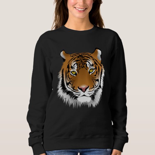 Beautiful Tiger Face Sweatshirt (Vorderseite)