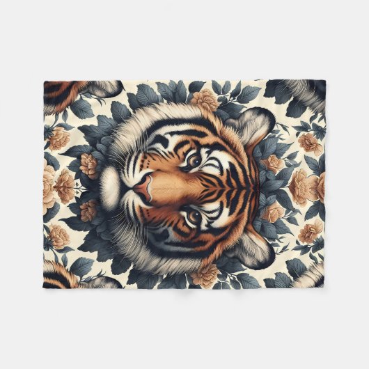 Beautiful Tiger Fleecedecke (Vorderseite (Horizontal))