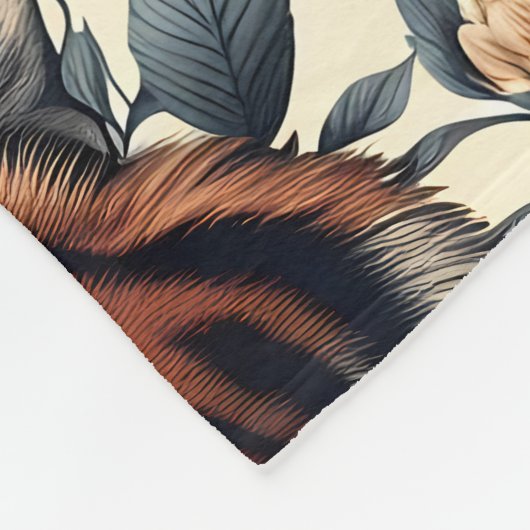 Beautiful Tiger Fleecedecke (Ecke)