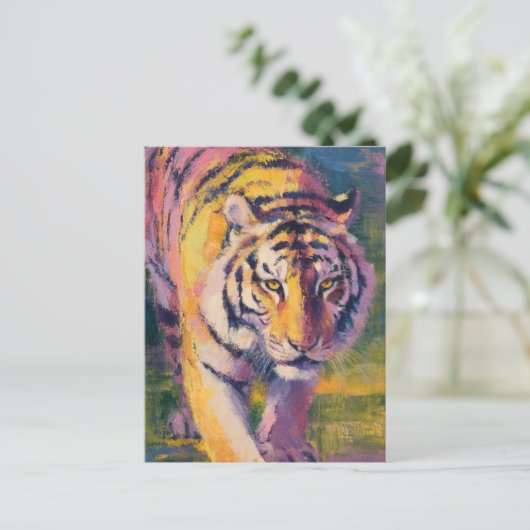 Beautiful Tiger Postkarte (Stehend Vorderseite)