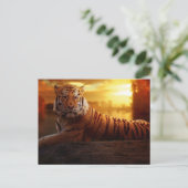 Beautiful Tiger Postkarte (Stehend Vorderseite)