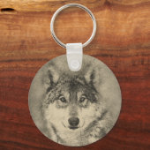 Beautiful Timber Wolf Custom Key Chain Schlüsselanhänger (Vorderseite)