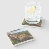 Beautiful Toscana - Italien Steinuntersetzer (Seitenansicht)