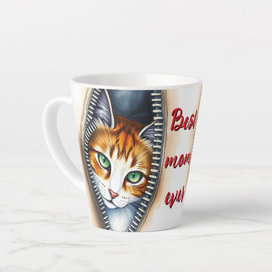 Beautiful Trendly Niedlich Watercolor Cat Collecti Milchtasse (Linke Ecke)