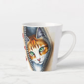 Beautiful Trendly Niedlich Watercolor Cat Collecti Milchtasse (Rechts)