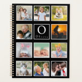 Beautiful Trendy Custom Monogram 11 Photos Collage Planer (Vorderseite)