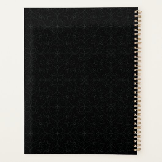 Beautiful Trendy Custom Monogram 11 Photos Collage Planer (Rückseite)