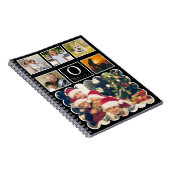 Beautiful Trendy Custom Monogram 6 Photo Collage Notizblock (Rechte Seite)