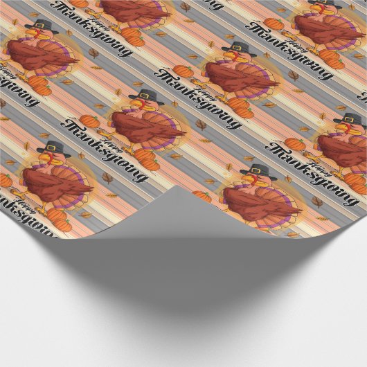 Beautiful Trendy Erntedank Herbstkollektion Geschenkpapier (Ecke)