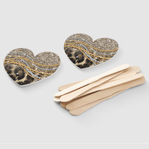 Beautiful Trendy Leopard Imitate Animal Print Fächer