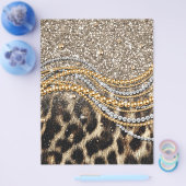 Beautiful Trendy Leopard Imitate Animal Print Flyer (Einzeln)