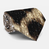 Beautiful Trendy Leopard Imitate Animal Print Krawatte (Gerollt)