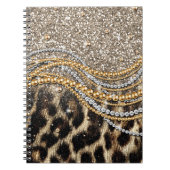 Beautiful Trendy Leopard Imitate Animal Print Notizblock (Vorderseite)