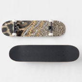 Beautiful Trendy Leopard Imitate Animal Print Skateboard (Horizontal)