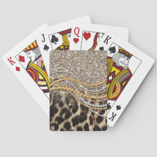 Beautiful Trendy Leopard Imitate Animal Print Spielkarten