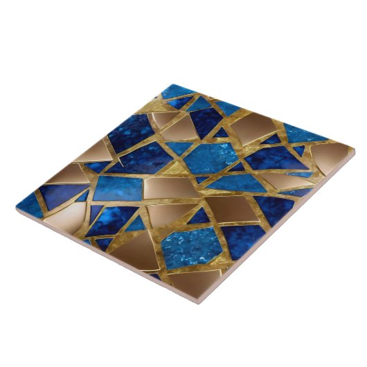 Beautiful Trendy Ocean Blue Gold Collection Fliese (Seite)