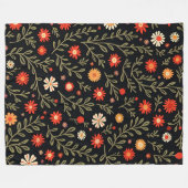 Beautiful Trendy Vintag Floral Collection Fleecedecke (Vorderseite (Horizontal))