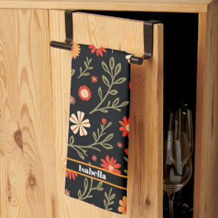 Beautiful Trendy Vintag Floral Collection Geschirrtuch