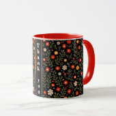 Beautiful Trendy Vintag Floral Collection Tasse (VorderseiteRechts)