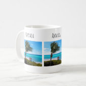 Beautiful Tropical Beach Breezy Palm Tree Kaffeetasse (Vorderseite Links)