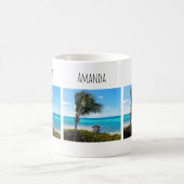 Beautiful Tropical Beach Breezy Palm Tree Kaffeetasse (Mittel)