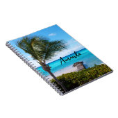 Beautiful Tropical Beach Breezy Palm Tree Notizblock (Rechte Seite)