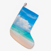 Beautiful tropical beach with blue sky and white c kleiner weihnachtsstrumpf (Vorderansicht (hängend))