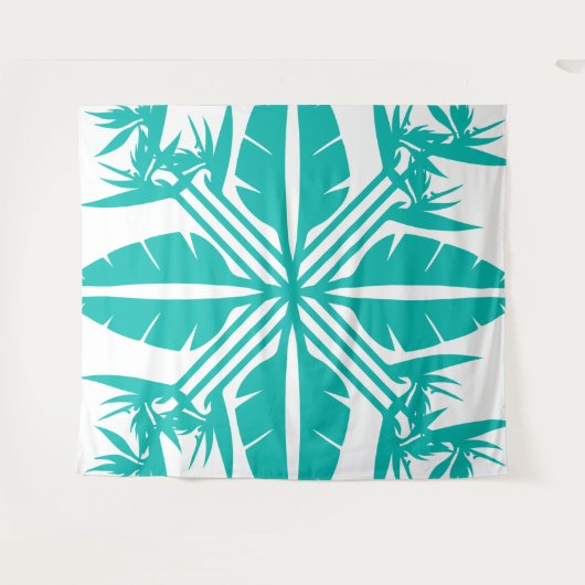 Beautiful Tropical Hawaiian quilt block tapestry Wandteppich (Vorderseite (Horizontal))