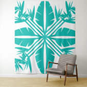 Beautiful Tropical Hawaiian quilt block tapestry Wandteppich (Beispiel)