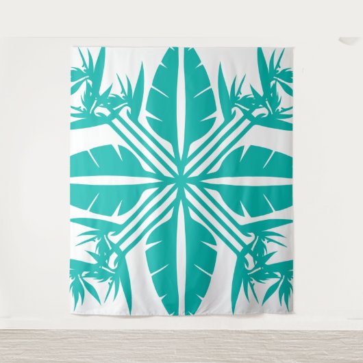 Beautiful Tropical Hawaiian quilt block tapestry Wandteppich (Vorderseite)