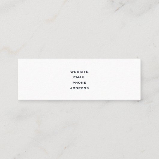 Beautiful Tropical Sea Rocky Coastline Mini Visitenkarte (Rückseite)