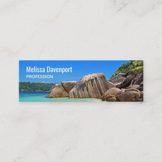 Beautiful Tropical Sea Rocky Coastline Mini Visitenkarte (Vorderseite)