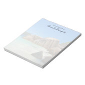 Beautiful Tropical Sea Rocky Coastline Notizblock (Rotiert)