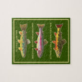 Beautiful Trout - Brook, Rainbow, Brown Puzzle (Horizontal)