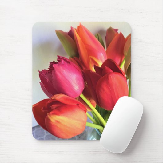 Beautiful Tulip Bouquet Mousepad (Mit Mouse)