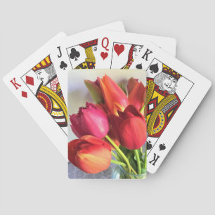 Beautiful Tulip Bouquet Spielkarten