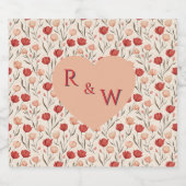 Beautiful tulip Fancy Wedding Beer Label Bierflaschenetikett (Einzelnes Label)